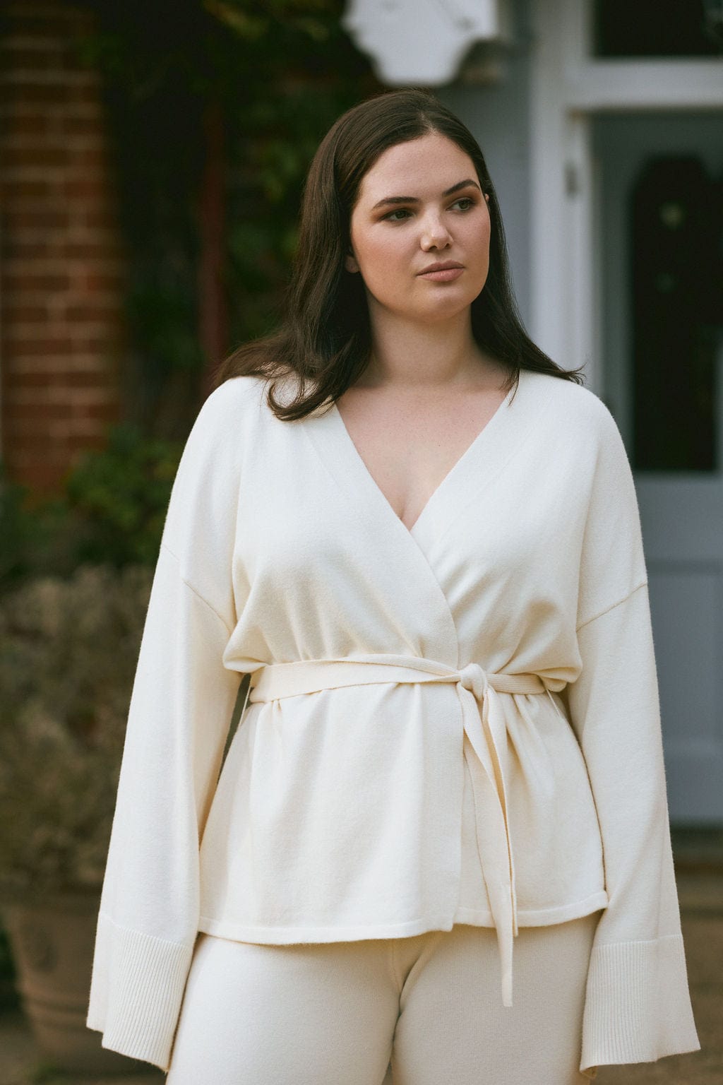 Amanda Knitted Lounge Cardigan - Off-white