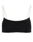 Ivorie Studio Barcelona Bikini Top - Black & Logo Print