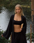 Ivorie Studio Cloud Lounge Robe Short - Black