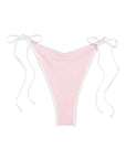 Ivorie Studio Dubai Bikini Bottom - Baby Pink & Logo Print