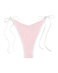 Ivorie Studio Dubai Bikini Bottom - Baby Pink & Logo Print