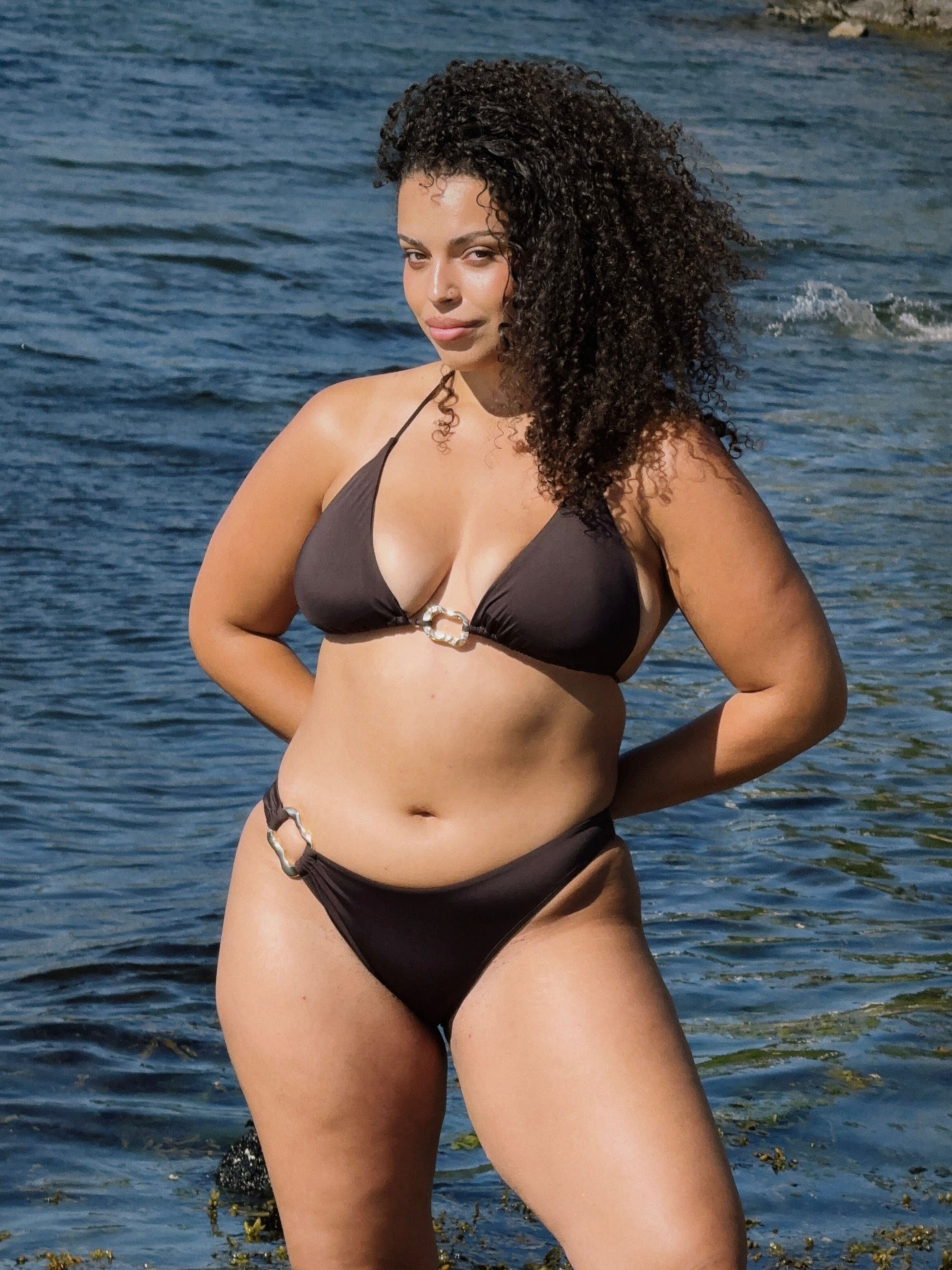 Ivorie Studio Dubai Bikini Top - Coconut Brown