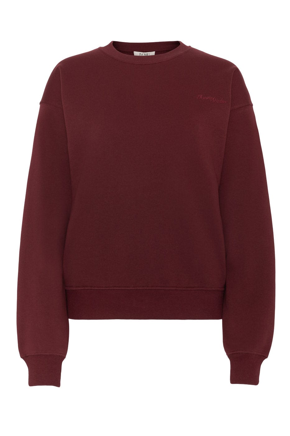 Ivorie Studio Genser Studio Essential Crewneck - Burgundy