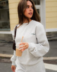 Ivorie Studio Genser Studio Essential Crewneck - Grey Melange