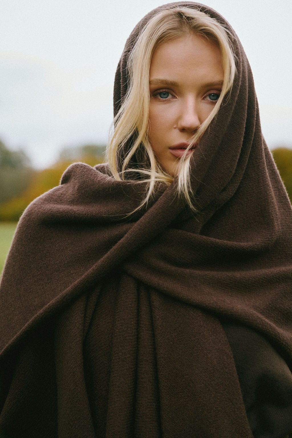 Ivorie Studio One Size Graham Knitted Scarf - Brown