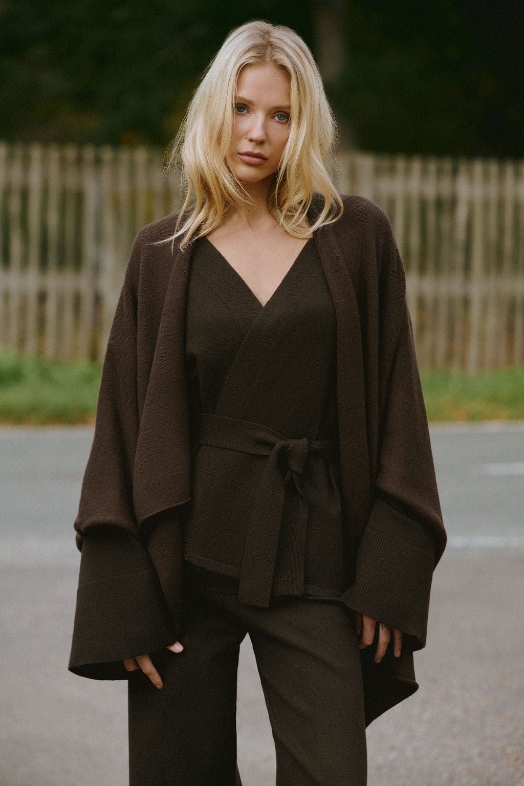 Ivorie Studio One Size Graham Knitted Scarf - Brown