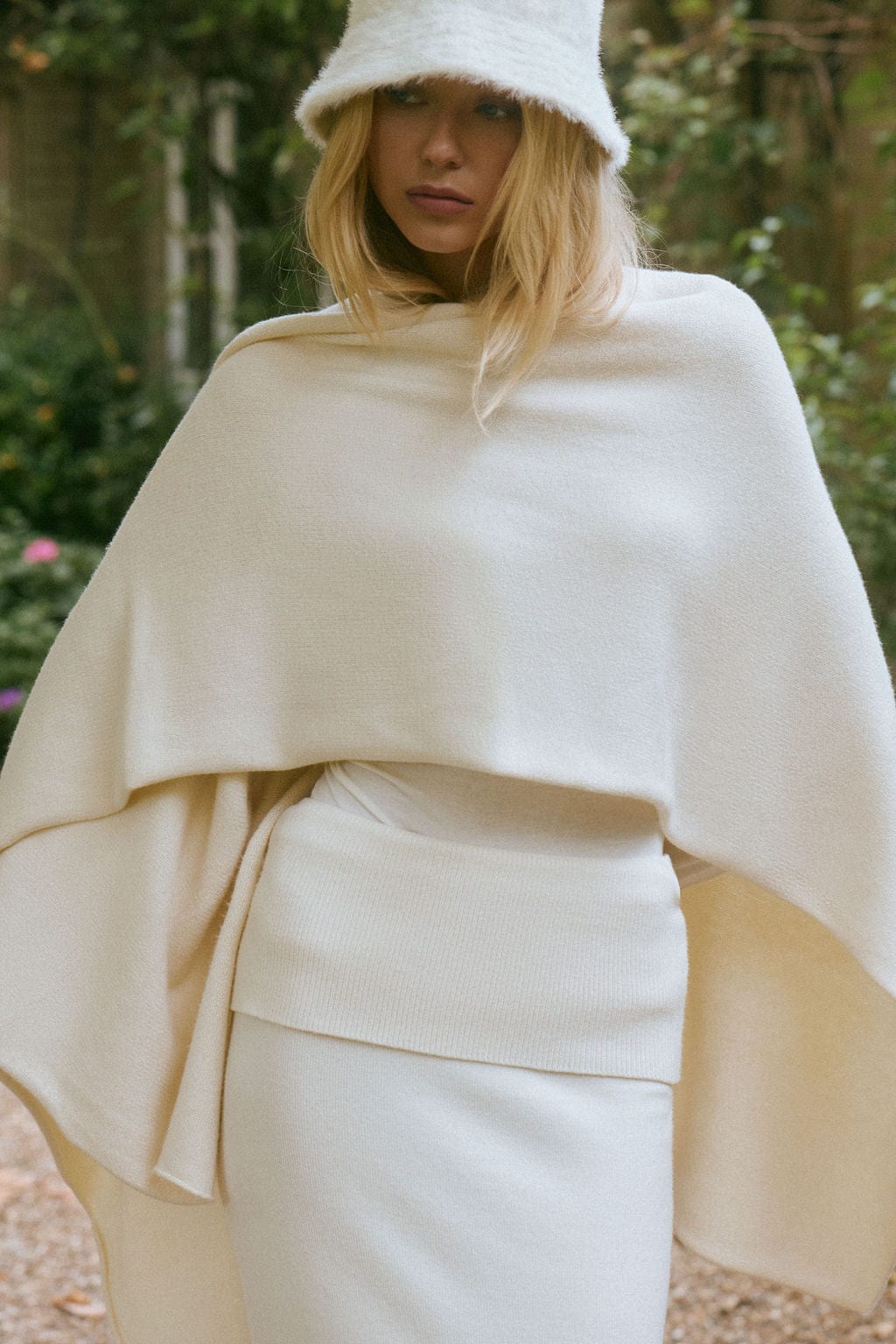 Ivorie Studio One Size Graham Knitted Scarf - Off White