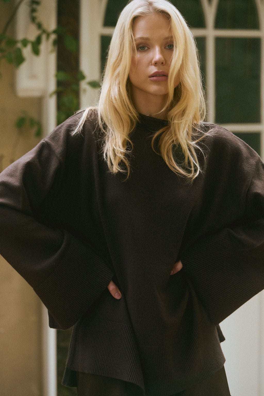 Ivorie Studio Iris Knitted Lounge Oversize Sweater - Brown