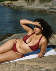 Ivorie Studio Mermaid Top - Burgundy