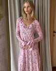 Ivorie Studio pyjamas Mamma Raad Frill Night Gown - Porcelain Print
