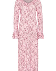 Ivorie Studio pyjamas Mamma Raad Frill Night Gown - Porcelain Printed