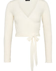 Ivorie Studio So Cute Cashmere Wrap Top - Creme