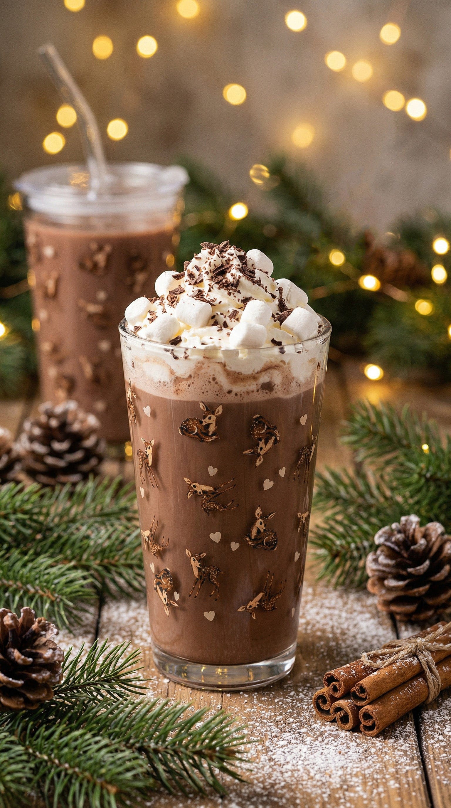 Vintage Deer Tumbler Glass