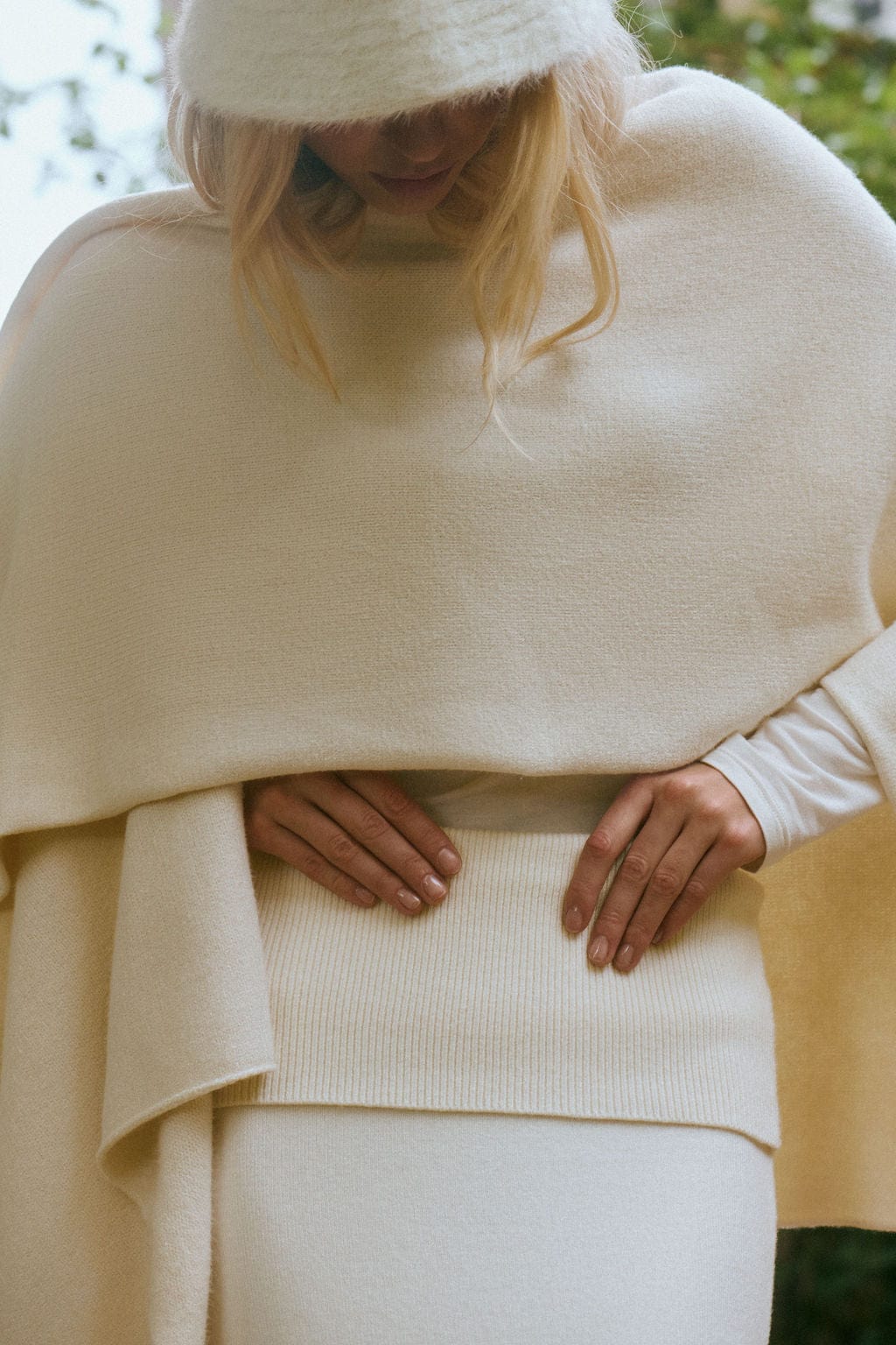 Ivorie Studio Woods Knitted Lounge Maxi Skirt - Off White