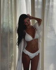 Dubai Bikini Top - White Broderie Anglaise