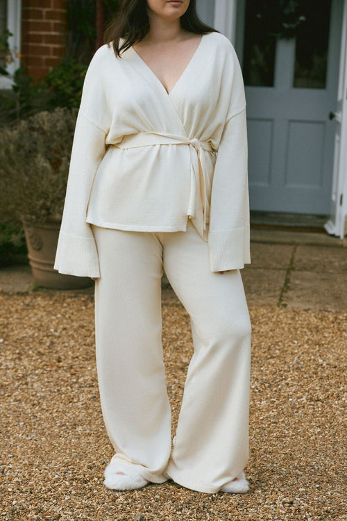 Ivorie Studio Amanda Knitted Lounge Cardigan - Off White