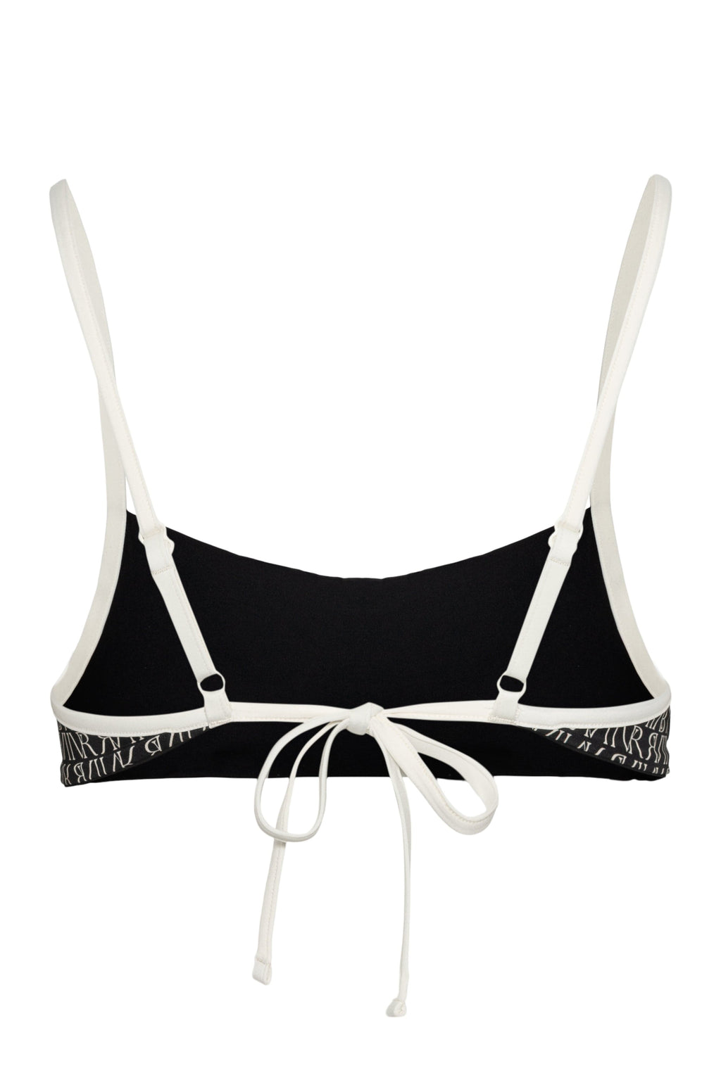 Ivorie Studio Barcelona Bikini Top - Black & Logo Print