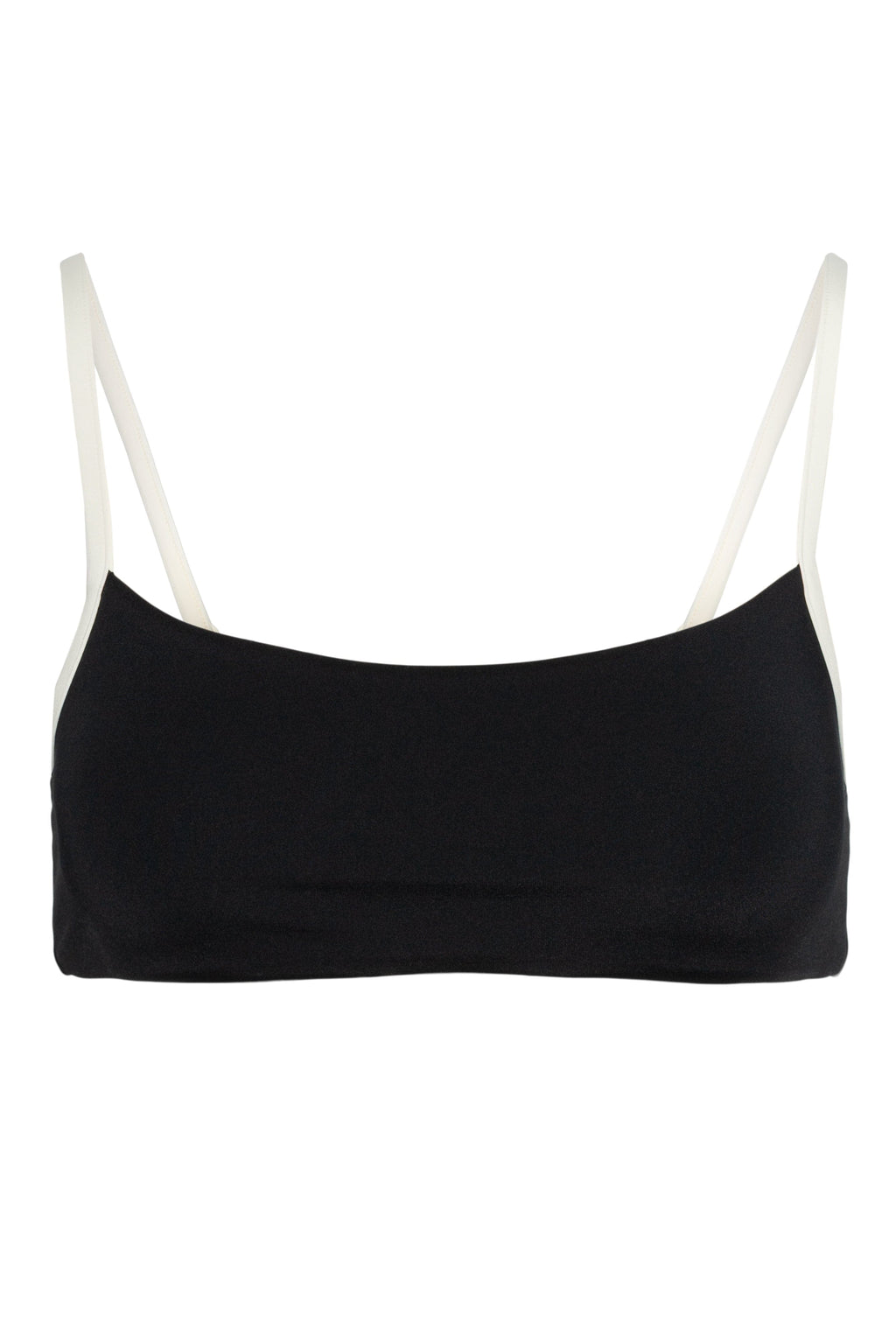 Ivorie Studio Barcelona Bikini Top - Black & Logo Print