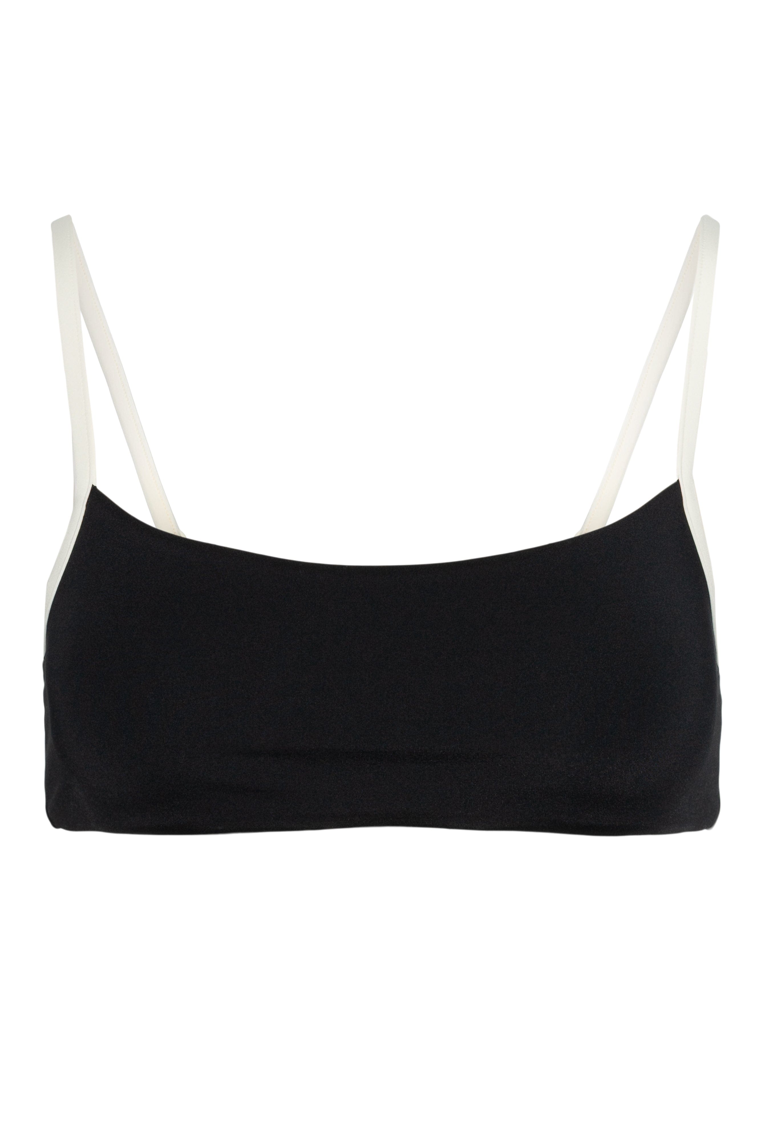 Ivorie Studio Barcelona Bikini Top - Black & Logo Print
