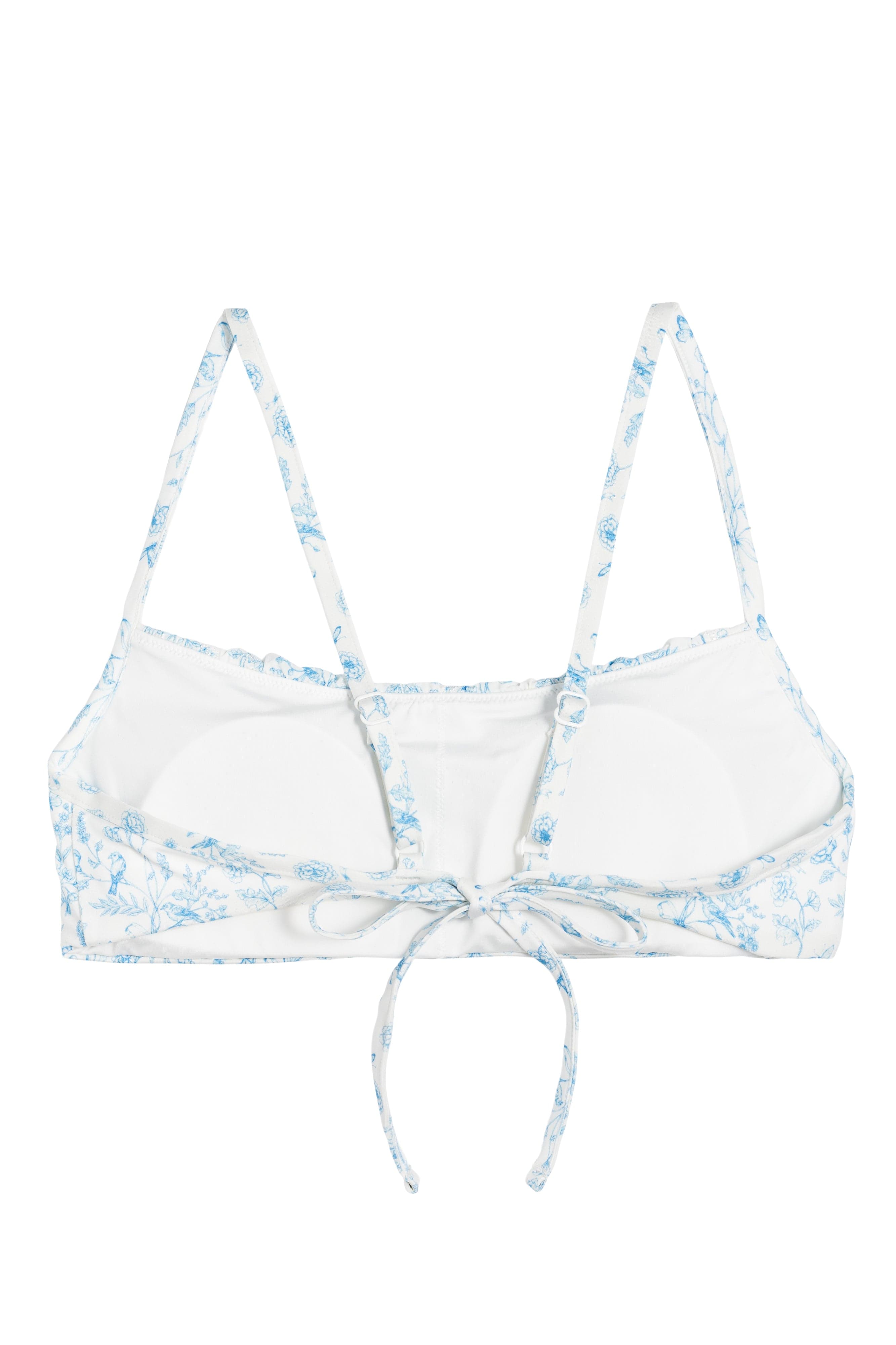 Ivorie Studio Barcelona Frill Bikini Top - Porcelain Print