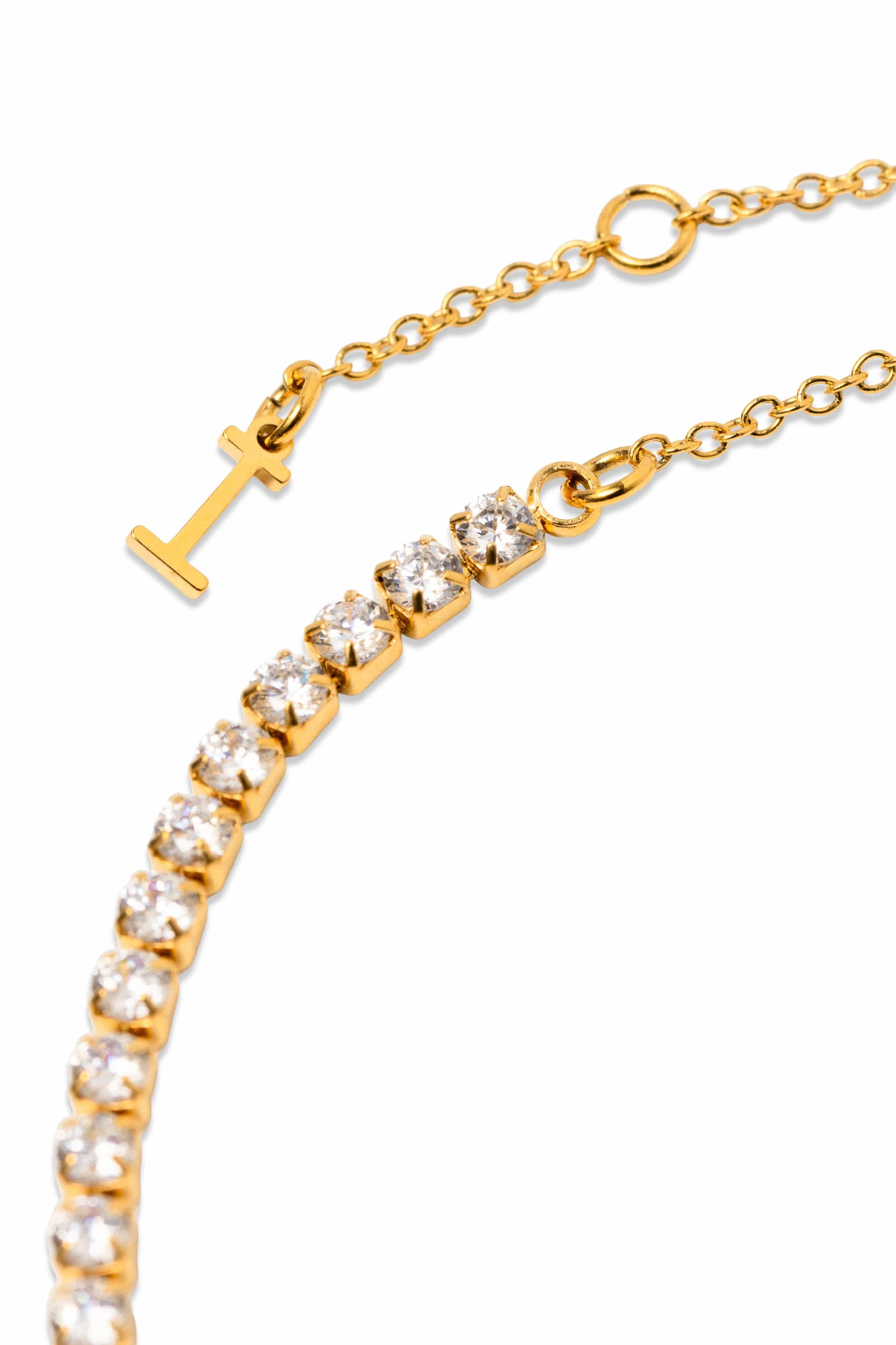 Ivorie Studio 18k real gold plated / One Size Bejeweled Anklet