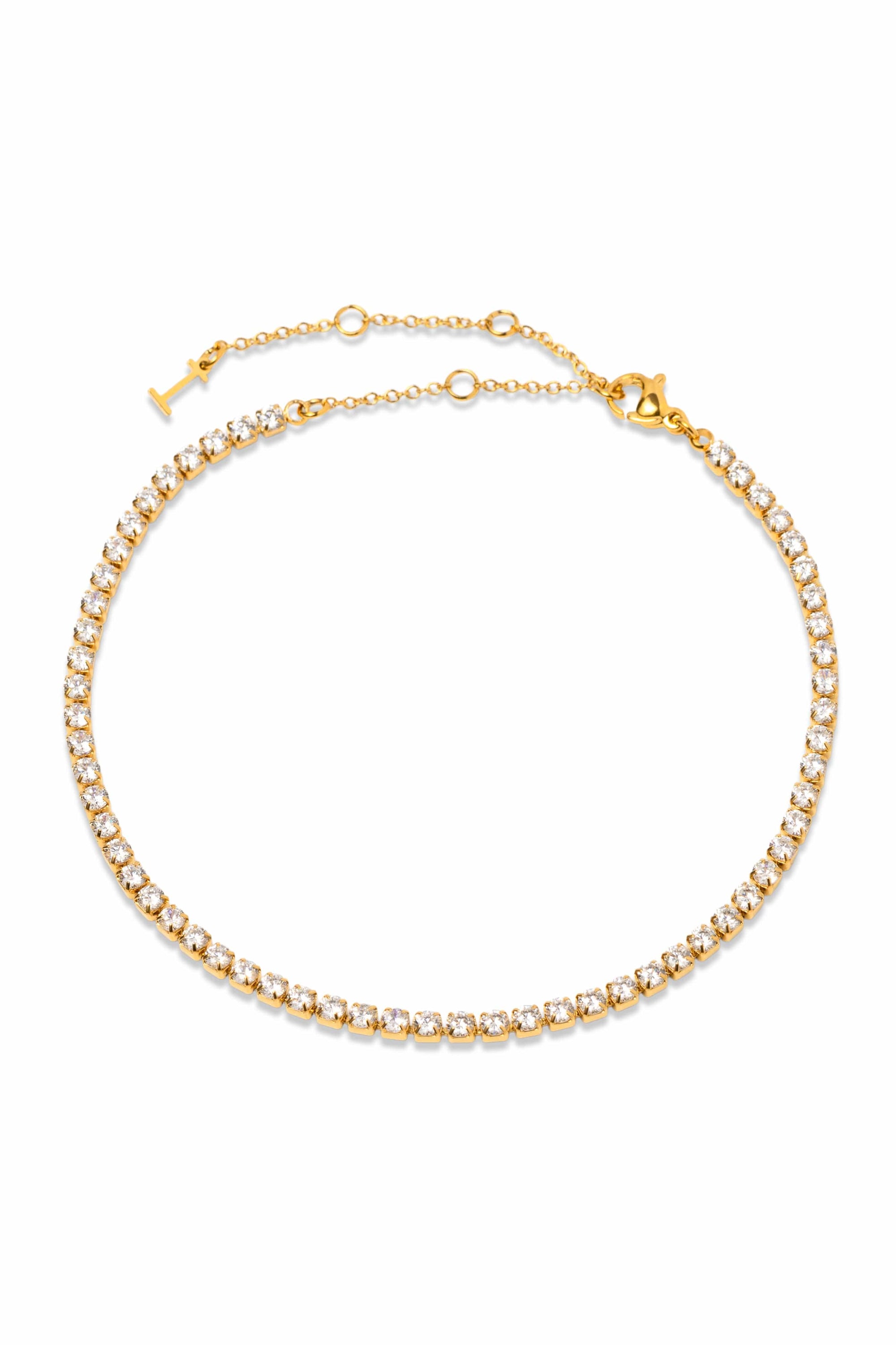 Ivorie Studio 18k real gold plated / One Size Bejeweled Anklet