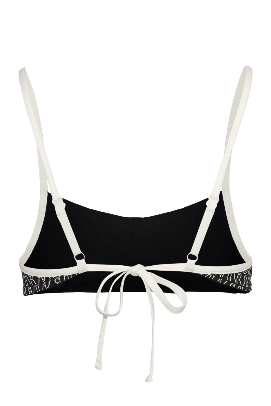 Ivorie Studio Bikini Barcelona Bikini Top - Black & Logo Print