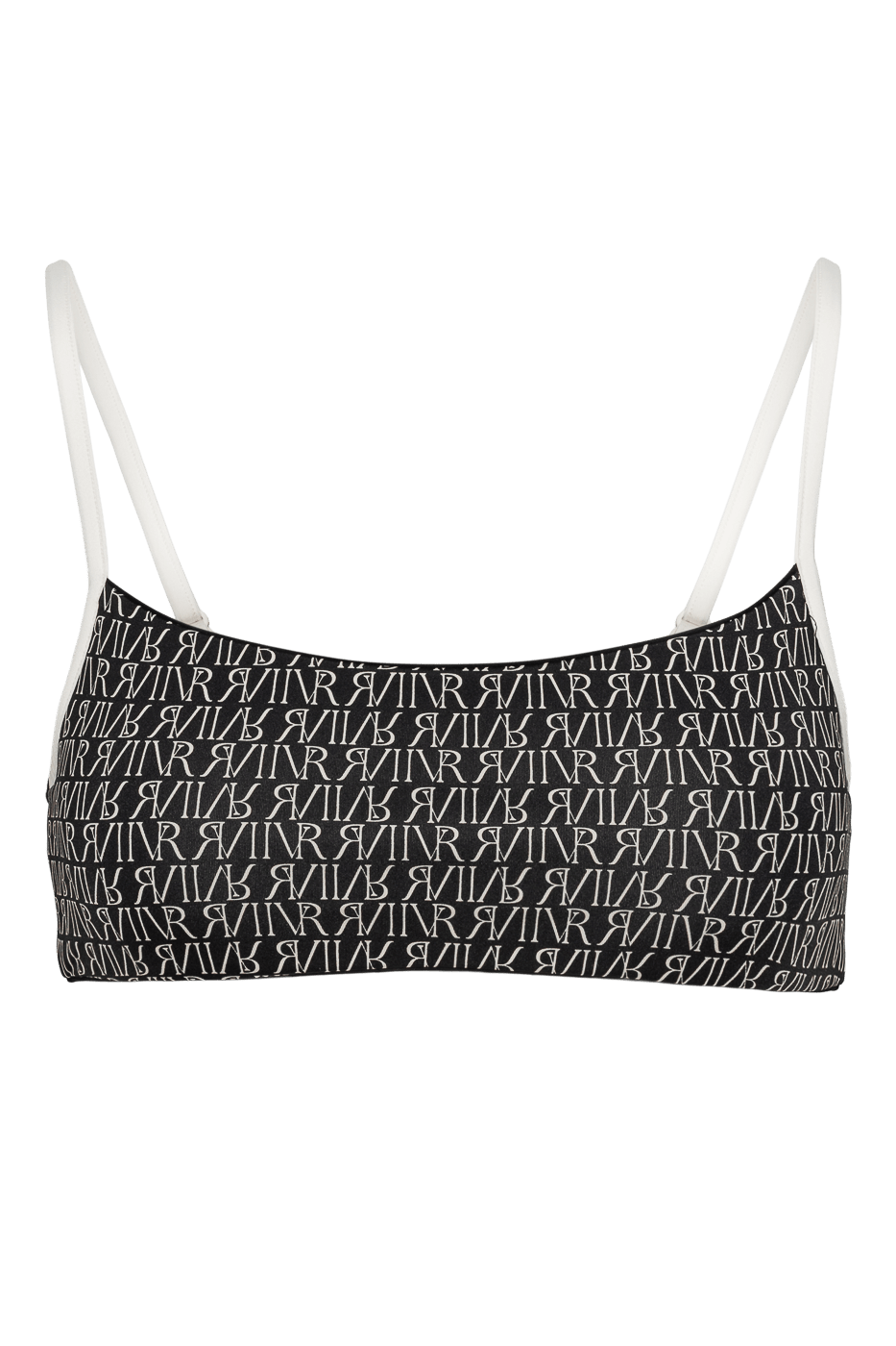 Ivorie Studio Bikini Barcelona Bikini Top - Black & Logo Print