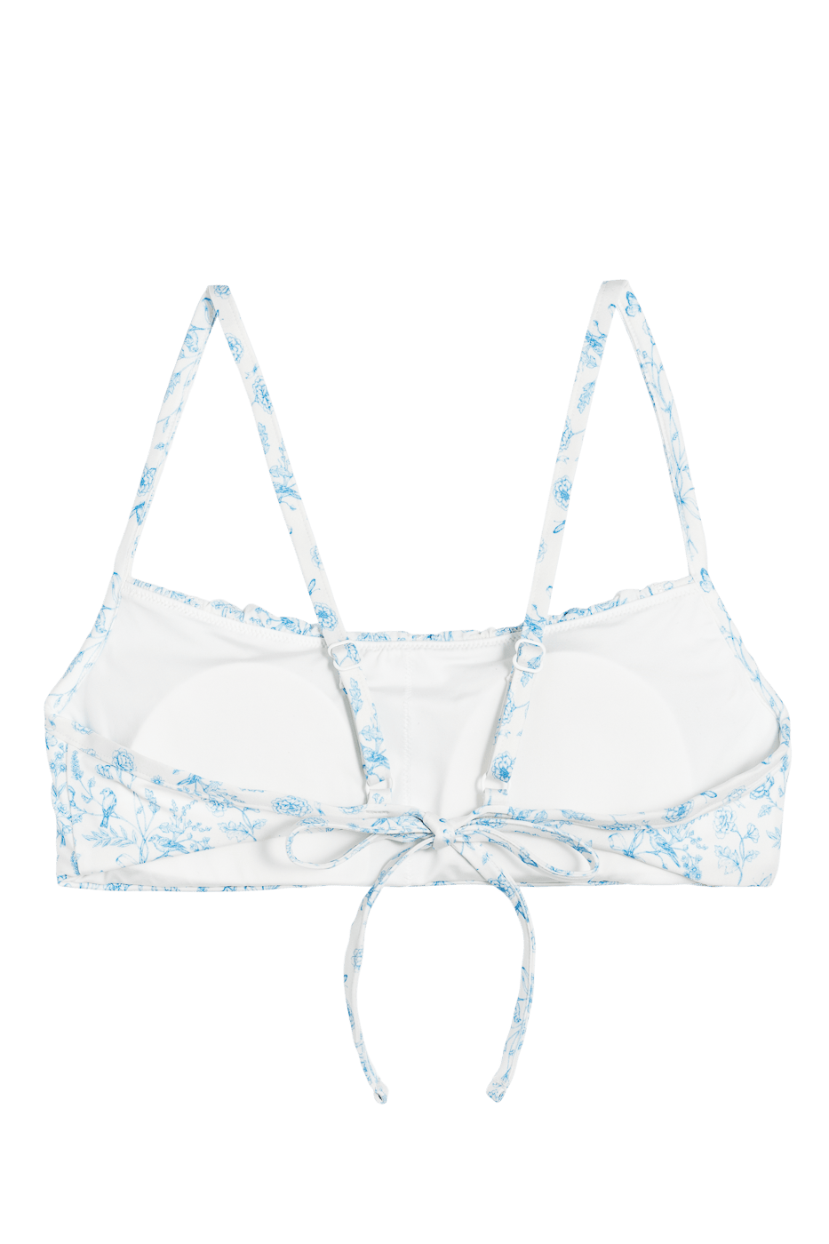 Ivorie Studio Bikini Barcelona Frill Bikini Top - Porcelain Print