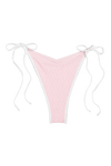 Dubai Bikini Bottom -Baby Pink & Logo Print