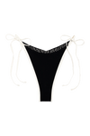 Dubai Bikini Bottom - Black & Logo Print