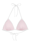Dubai Bikini Top - Baby Pink & Logo Print