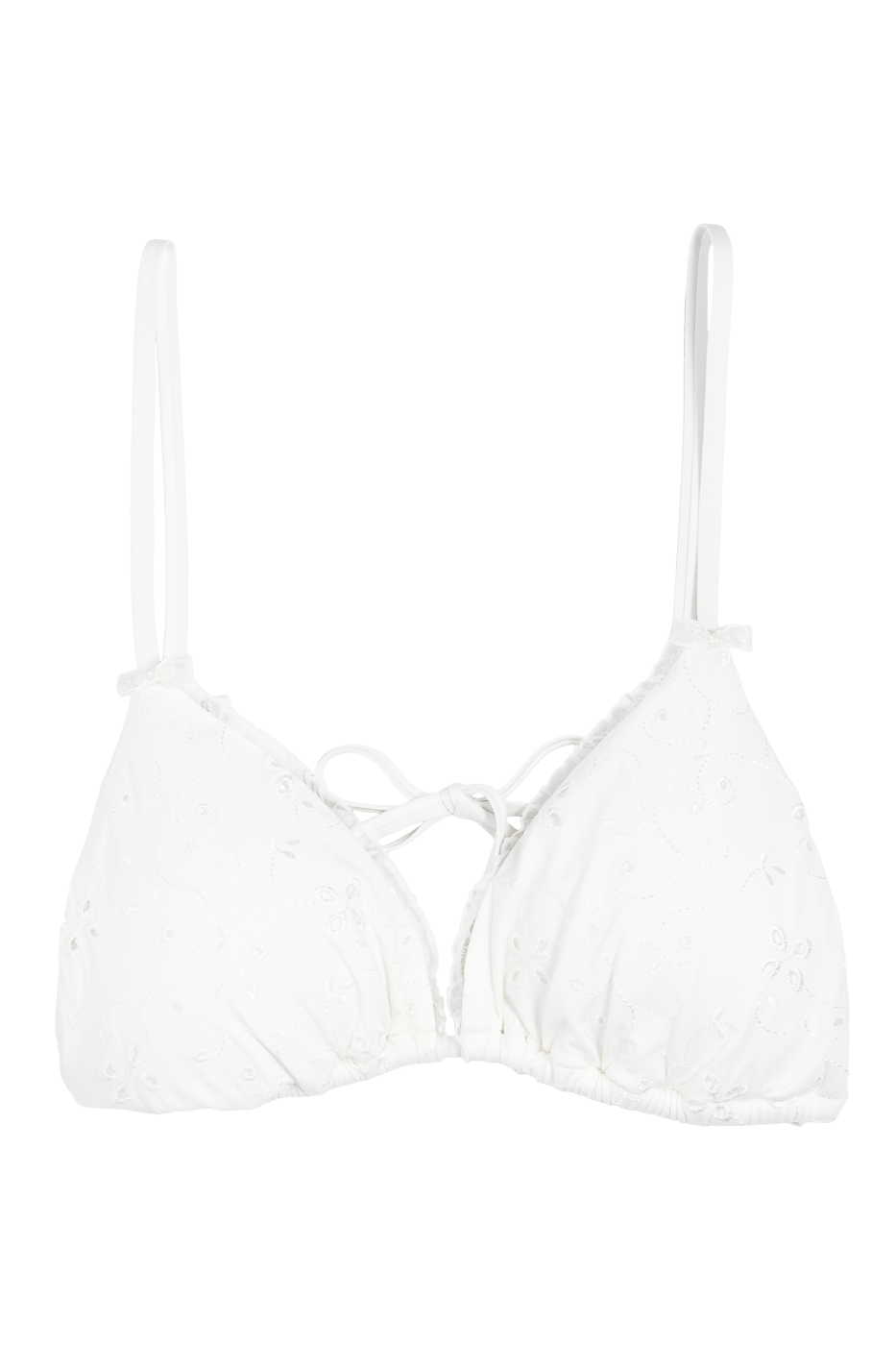 Ivorie Studio Bikini Dubai Bikini Top - White Broderie Anglaise