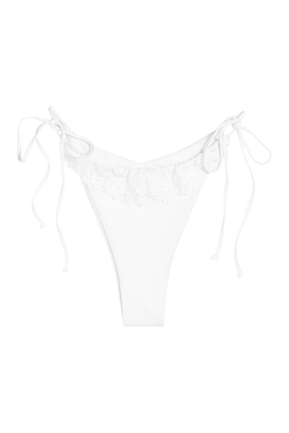 Ivorie Studio Bikini Dubai Frill Bikini Bottom - White