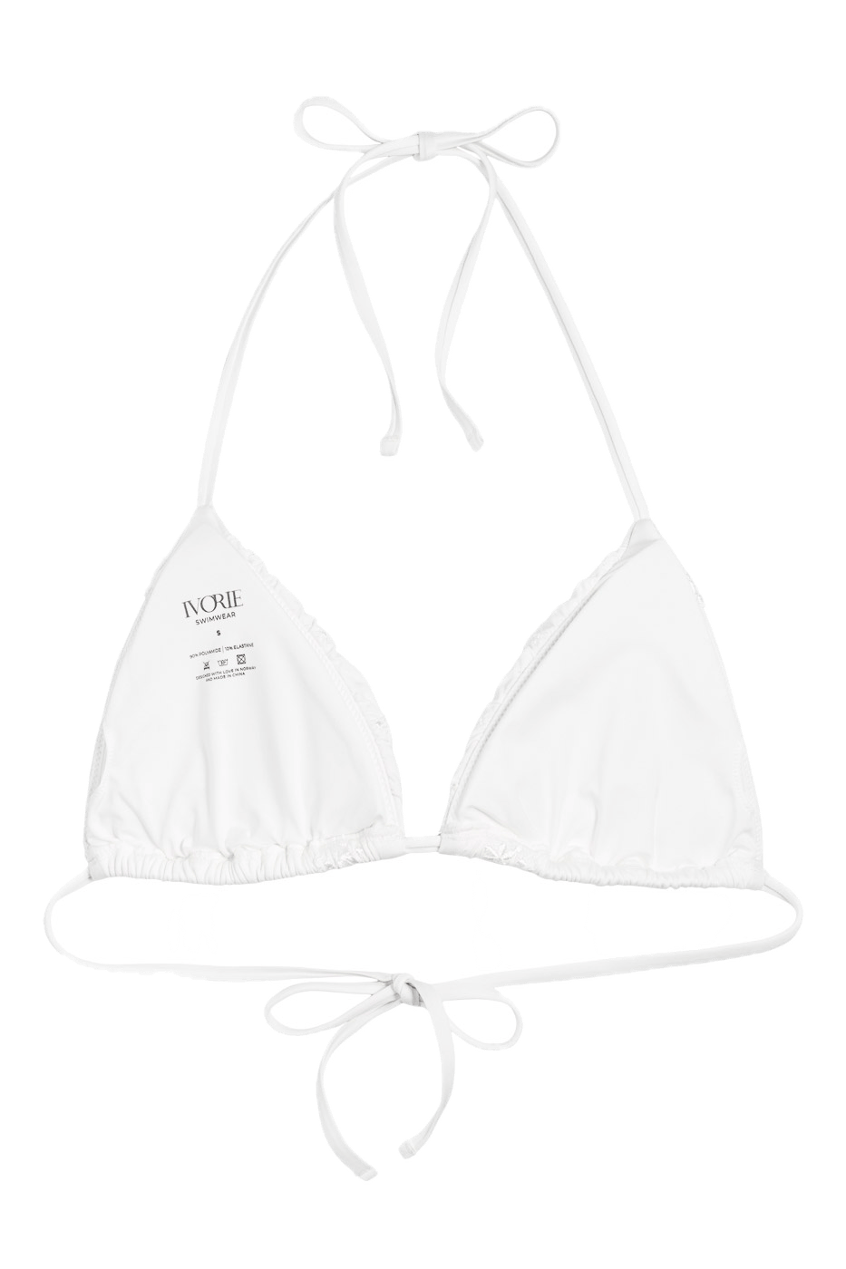 Ivorie Studio Bikini Dubai Frill Bikini Top - White