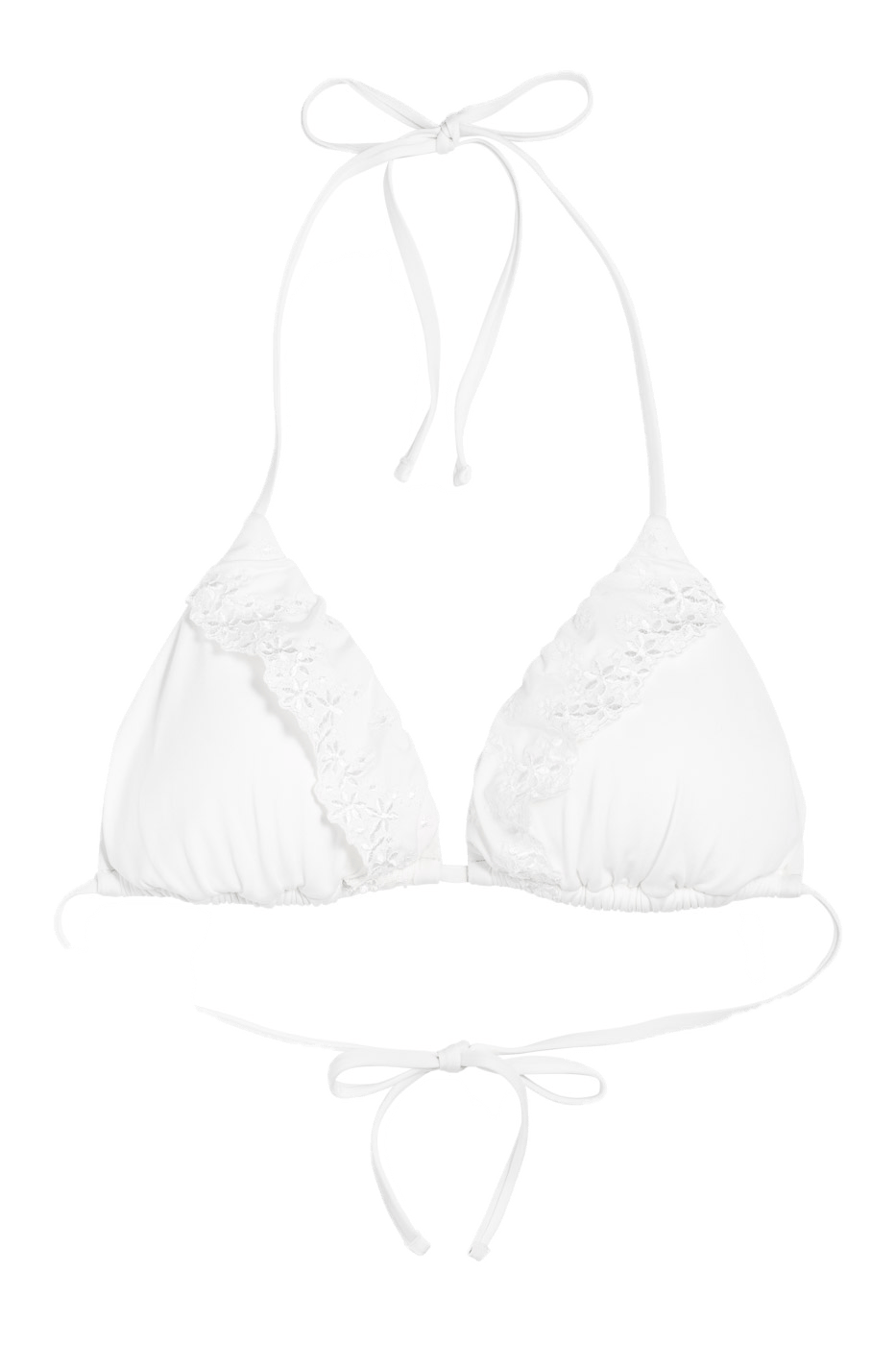 Ivorie Studio Bikini Dubai Frill Bikini Top - White