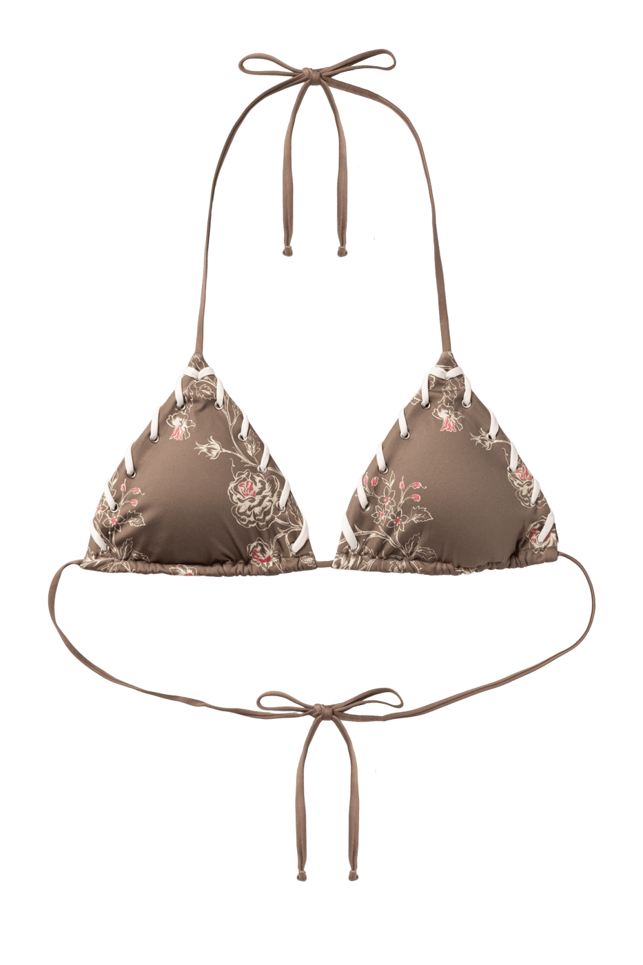 Ivorie Studio Bikini Dubai Lace-up Bikini Top - Printed