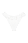 Maldives Frill Bikini Bottom - White
