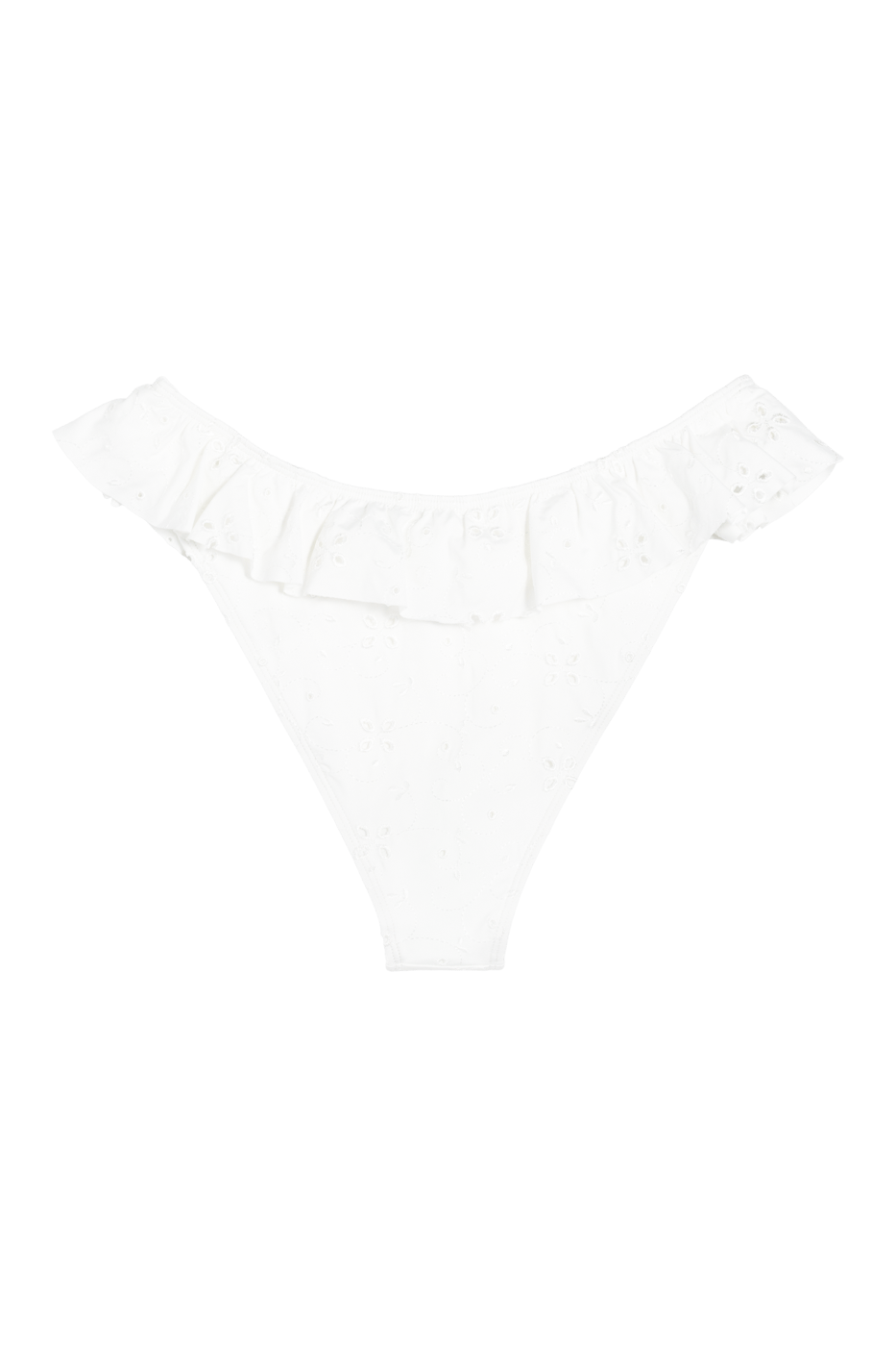 Ivorie Studio Bikini Maldives Frill Bikini Bottom - White