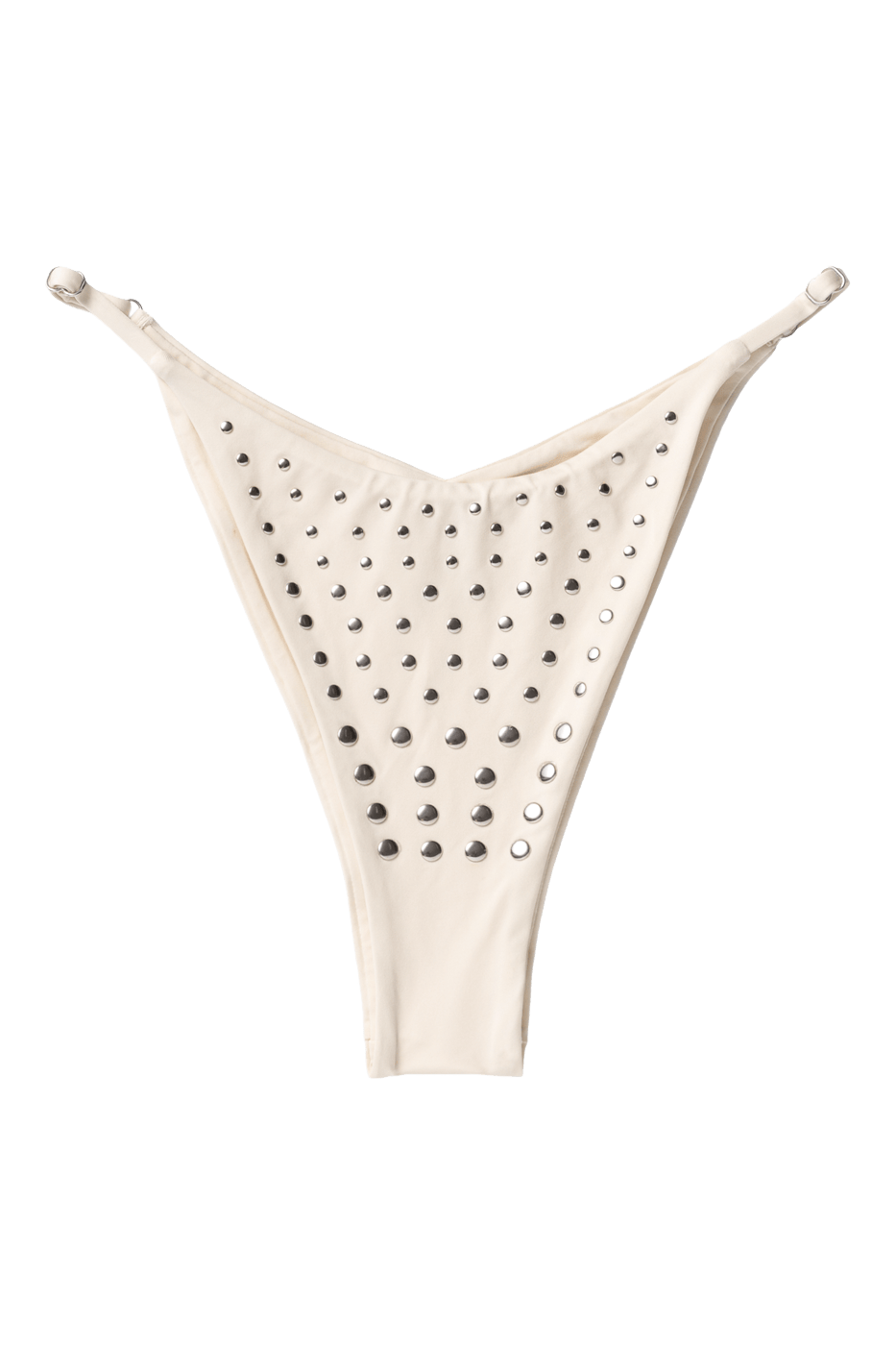 Ivorie Studio Bikini Mykonos Studs Bikini Bottom - Cream