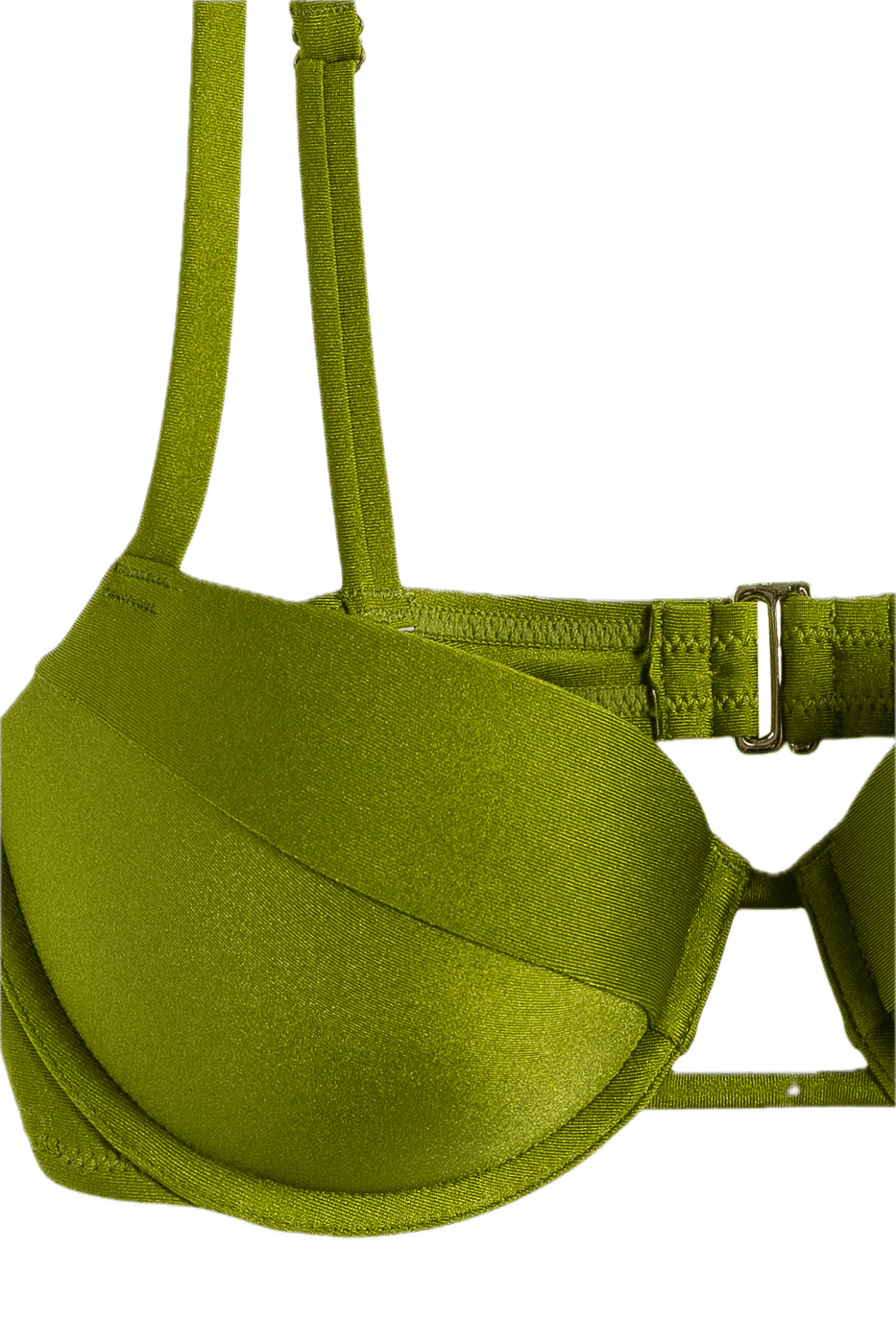 Ivorie Studio Bikini Resort Push-Up Bikini Top - Palmtree Green