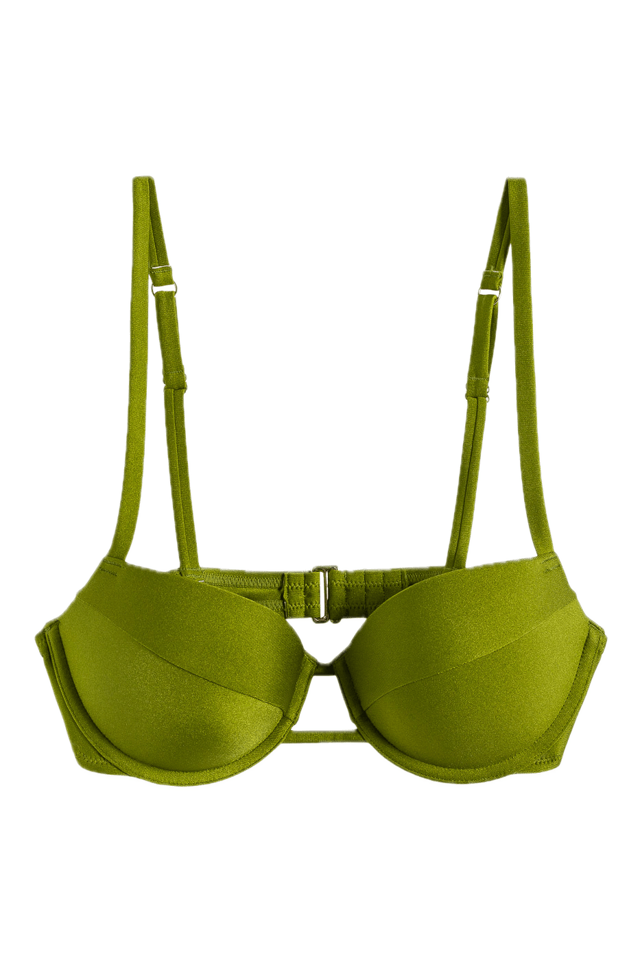 Ivorie Studio Bikini Resort Push-Up Bikini Top - Palmtree Green
