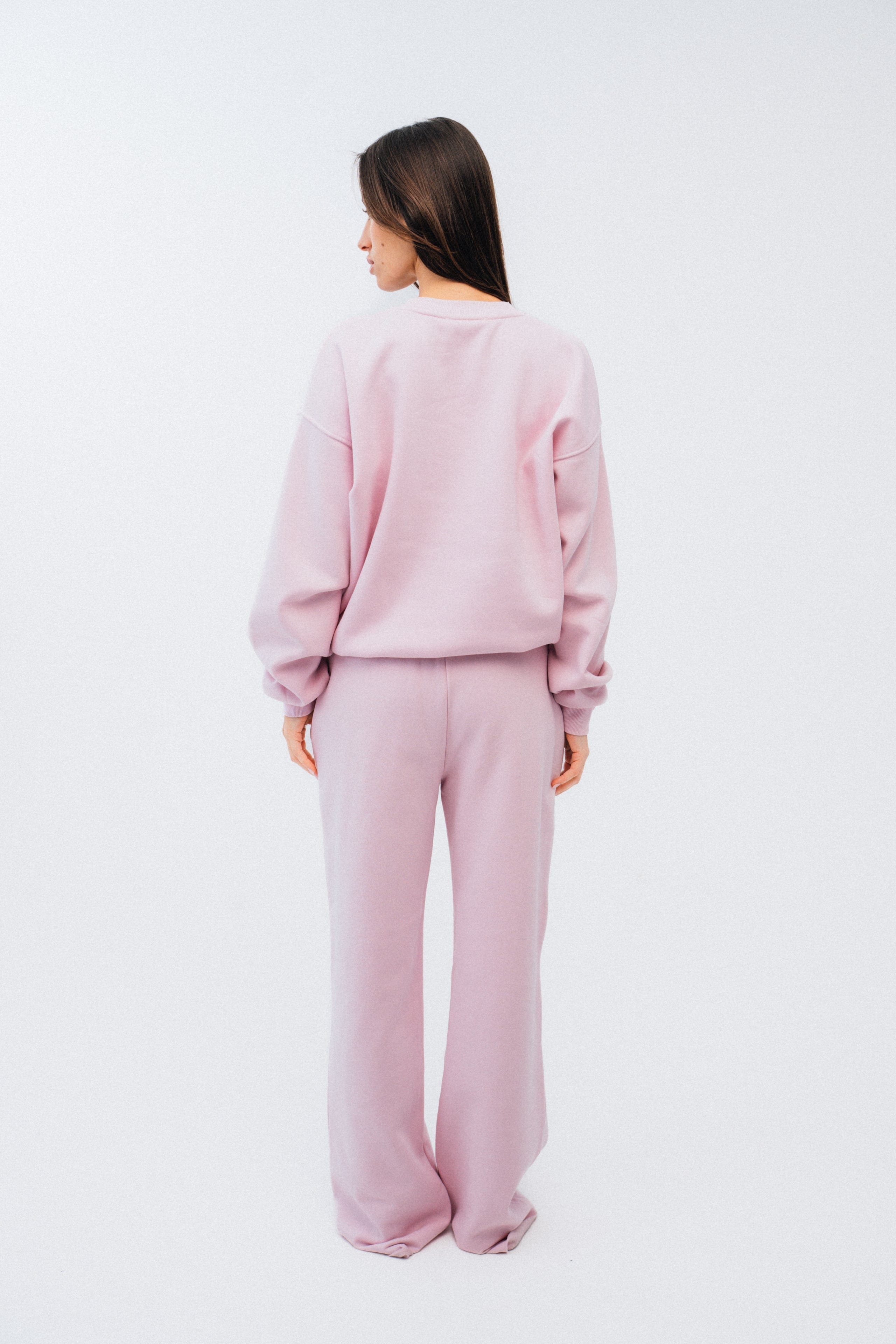 Ivorie Studio Bukse Studio Essential Wide Leg Sweatpant - Baby pink