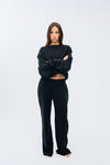 Studio Essential Wide Leg Sweatpant - Black