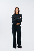 Ivorie Studio Bukse Studio Essential Wide Leg Sweatpant - Black