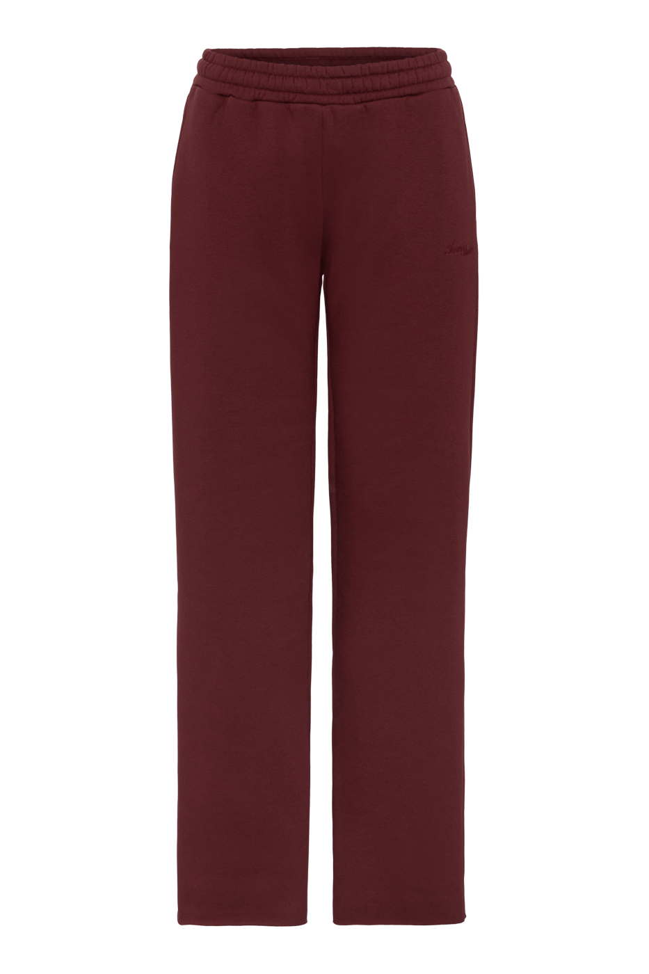Ivorie Studio Bukse Studio Essential Wide Leg Sweatpant - Burgundy