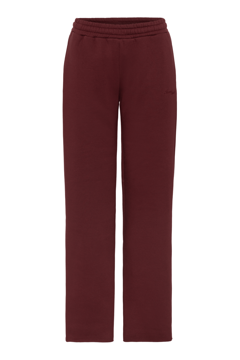 Studio Essential Wide Leg Sweatpant - Burgundy