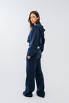Studio Essential Wide Leg Sweatpant - Navy