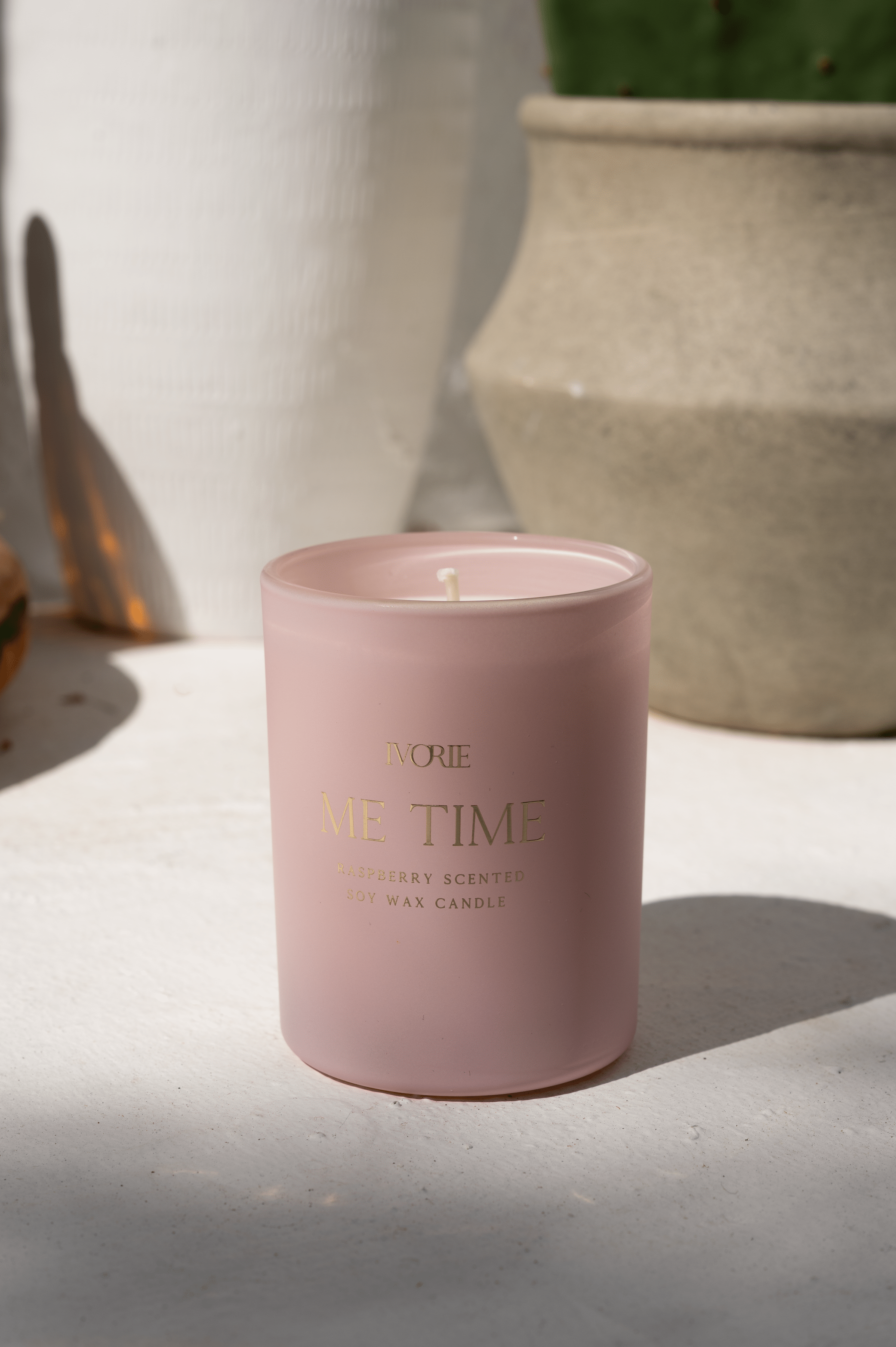 Ivorie Studio Candle Me-Time Raspberry Scented Soy Wax Candle
