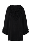 Riviera Frill Dress - Black